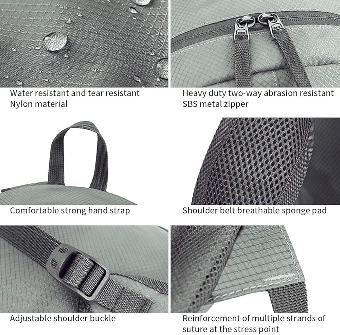 FENGDONG 35L Lightweight Foldable Waterproof Packable Travel Small Hiking Backpack Daypack for men women