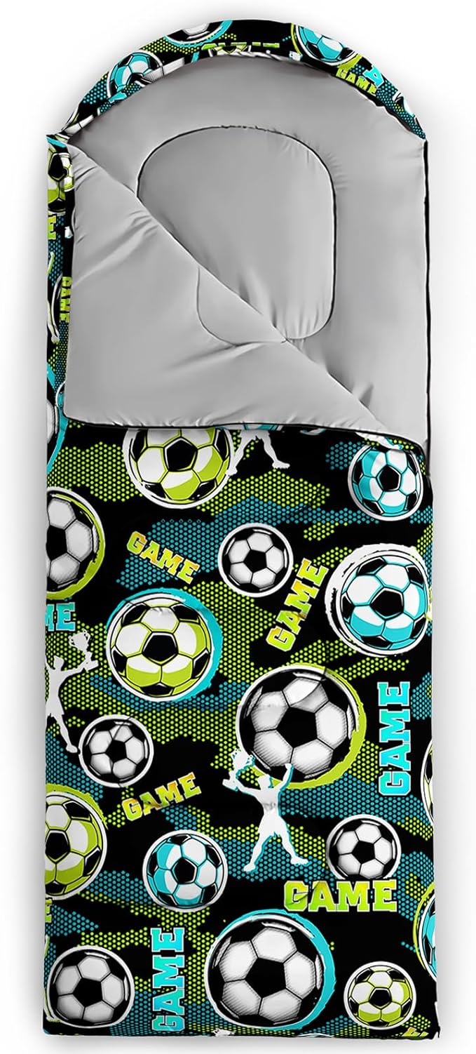 QOOMO Camping Sleeping Bags,3 Season Warm & Cool Weather,Lightweight,Waterproof Sleeping Bags for Adults & Kids,Traveling,and Outdoors,Camping Gear Equipment