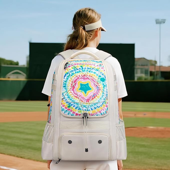 Baseball Bag for Youth | Softball Backpack 50L Large Capacity with Shoe Compartment and 4 Bat Holders | Nova Flare Series