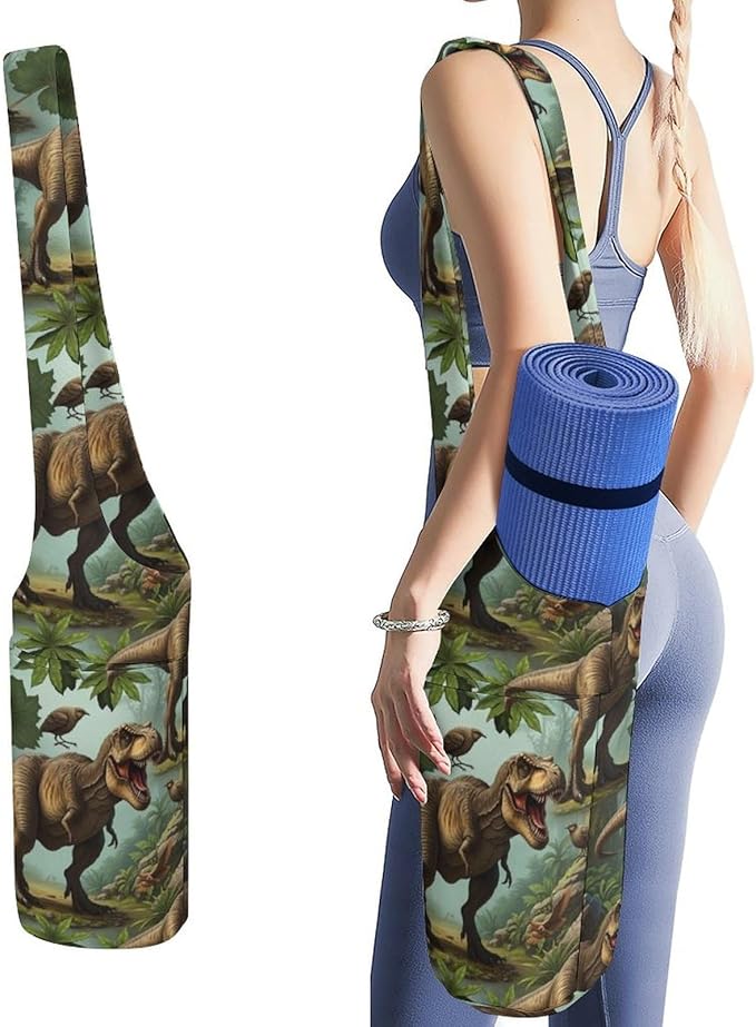 Aiyoolee Single Shoulder Yoga Mat Carrier Bag Portable Spacious with Pocket for Yoga Gym Fitness Travel