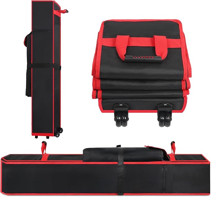 10 x 10 x 62 in Heavy Duty Canopy Tent Bag Replacement – Wheeled 800D Oxford Pop Up Canopy Carrying Case with Handle, Waterproof Outdoor Storage Bag for 10x10 Instant Tent