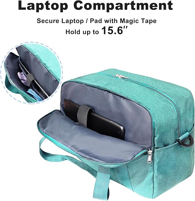 18" Small Carry on Bags for Airplanes with Laptop & Wet Compartment Underseat for Spirit Airlines Personal Item Travel Bag 18x14x8 in Duffle Gym Bag for Women Men