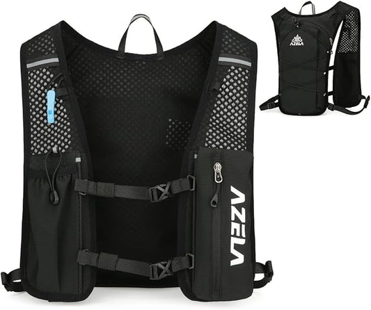 YAPJEB Lightweight Hydration Pack Backpack Vest, Optional 1.5L 2L BPA Free Water Bladder - Leakproof Breathable for Men Women Running Hiking Cycling Marathon