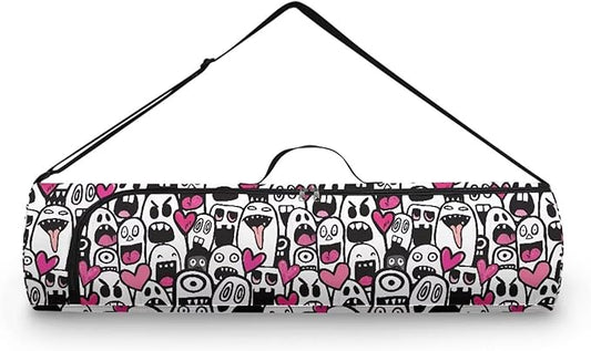 ZCFYGDX Yoga Mat Bag with Adjustable Shoulder Strap and Handle Zipper, 30in Wide x 6.3in Diameter for Yoga Mat Storage