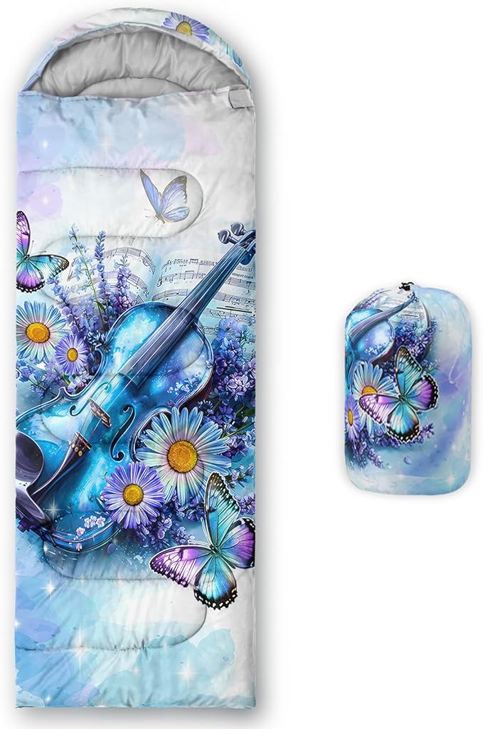 QOOMO Camping Sleeping Bags,3 Season Warm & Cool Weather,Lightweight,Waterproof Sleeping Bags for Adults & Kids,Traveling,and Outdoors,Camping Gear Equipment