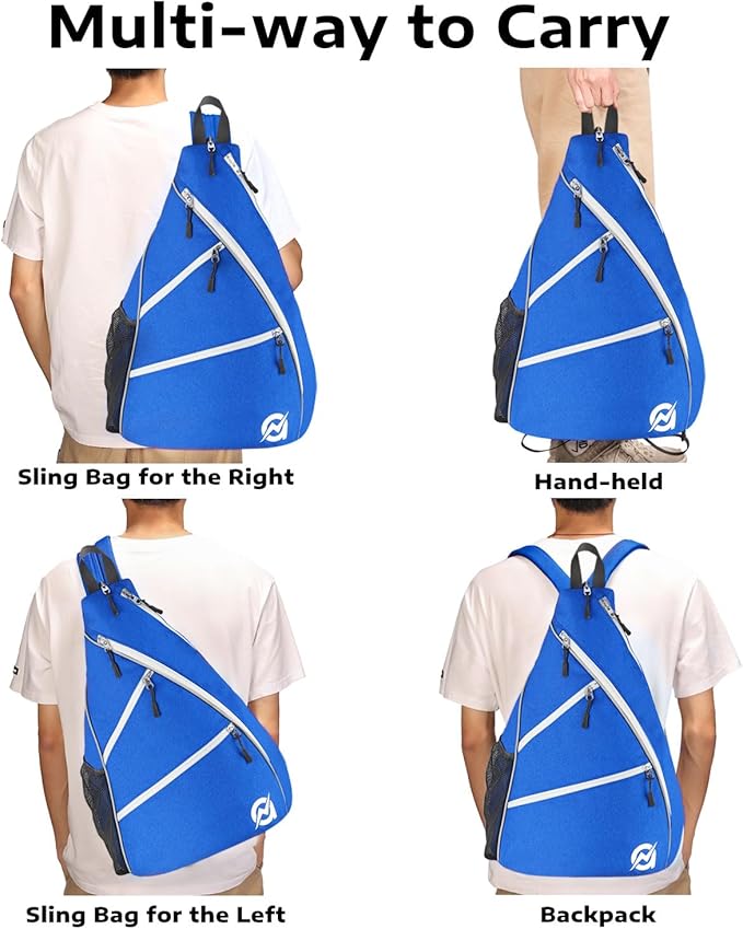 A11N SPORTS Pickleball Bag, Reversible Crossbody Sling Bag/Backpack for Women Men