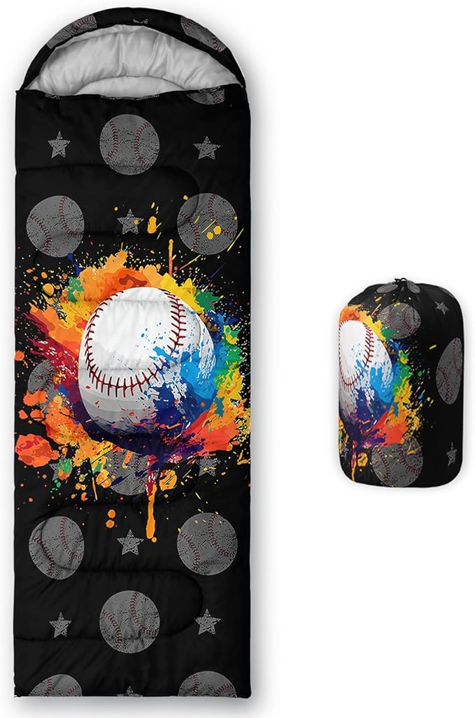 QOOMO Camping Sleeping Bags,3 Season Warm & Cool Weather,Lightweight,Waterproof Sleeping Bags for Adults & Kids,Traveling,and Outdoors,Camping Gear Equipment