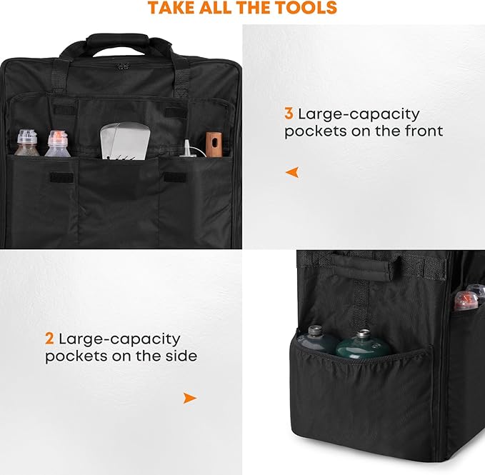 Stanbroil 22" Griddle Carry Bag for Blackstone 1813 Tabletop Griddle with Hood, 600D Polyester Water Resistant Outdoor Portable BBQ Grill Griddle Carry Bag