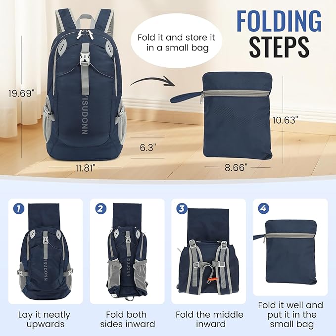 YISUDONN Hiking Backpack, 30L Lightweight Camping Water Resistant Large Hiking Bag Outdoor Travel Daypack for Men Wome