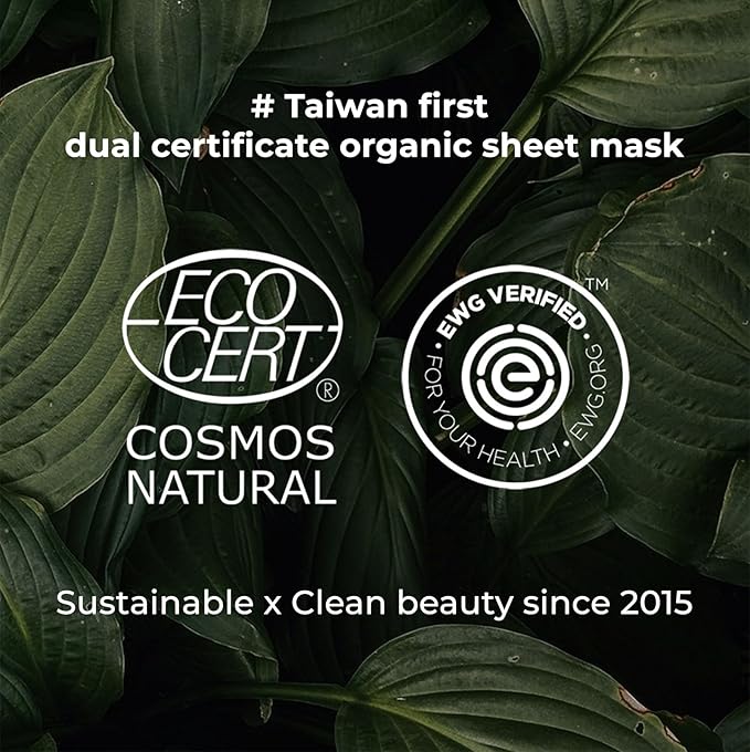 INNA ORGANIC Sheet Mask - Deep Hydration & Long-lasting Hydration | EWG & COSMOS Certified (Pack of 3) | Myrrh Essential Oils Infused Skin Care | Luxury Clean Beauty