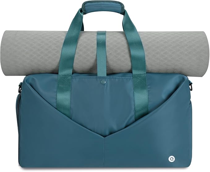 Ceneda 20" Gym Bag for Women with Wet Pocket & Shoe Compartment, Lightweight Duffel Waterproof Carry On Duffle for Travel, Yoga, Overnight (Teal)