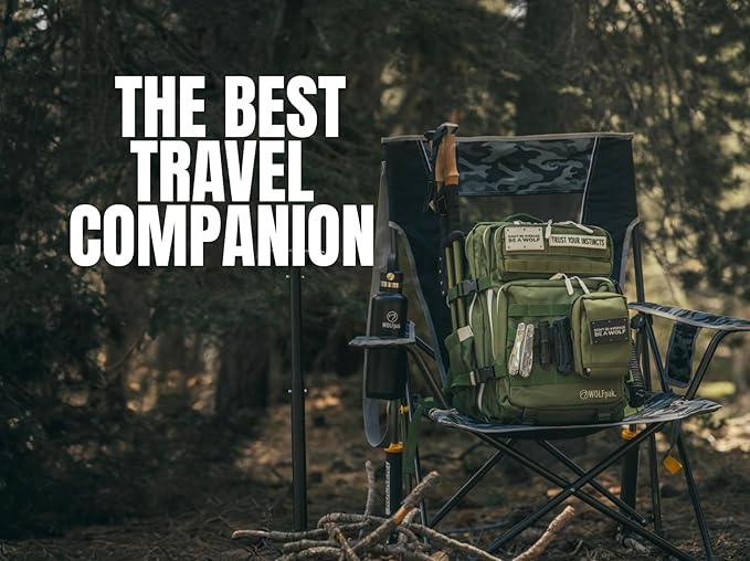 WOLFpak 35L Athletic Gym Backpack - Durable 1000D Waterproof Oxford Material with MOLLE Webbing, Laptop Pocket & Dual Cup Holders, Durable Fitness/Travel/Military Daypack (Alpha Black)