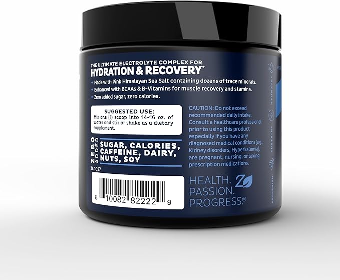 Zeal Electrolyte Powder - 30 Servings | Keto Electrolytes Powder | Zero Sugar, BCAAs, B-Vitamins | Potassium, Zinc, Magnesium | Hydration Powder Recovery Drink | Cucumber Lime