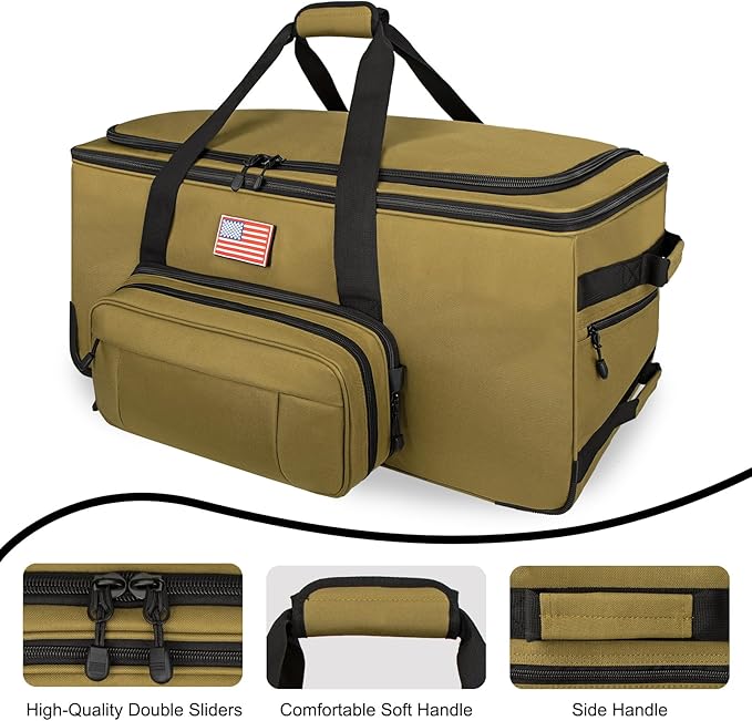 150L Large Rolling Duffle Bag with Wheels, Heavy Duty 32'' Tri-Wheel Gear Hauler for Camping,Moving Sports Equipment, Military & Airline Checked Bag Approved