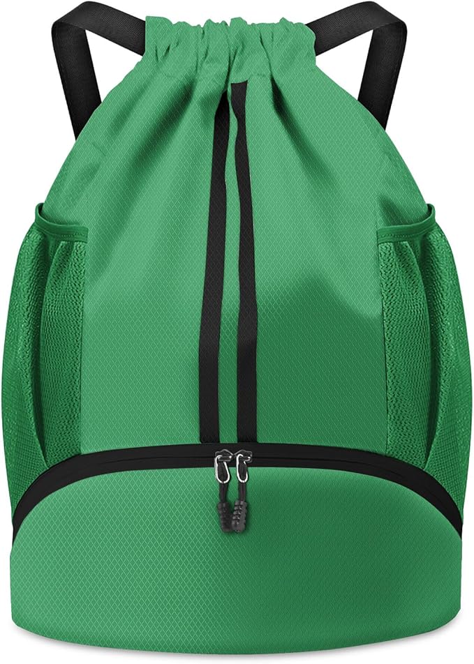 BROTOU Soccer Bags, Football Backpack, Volleyball Bag, Drawstring Backpack with Ball and Shoe Compartment, Football bags for Equipment Swim Gym Bag