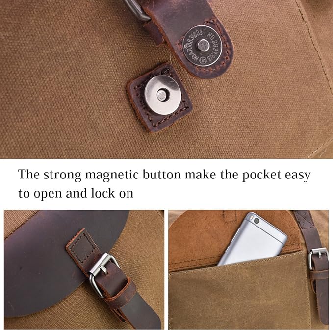 Oversized Travel Duffel Bag Waterproof Canvas Genuine Leather Weekend bag Weekender Overnight Carryon Hand Bag Brown