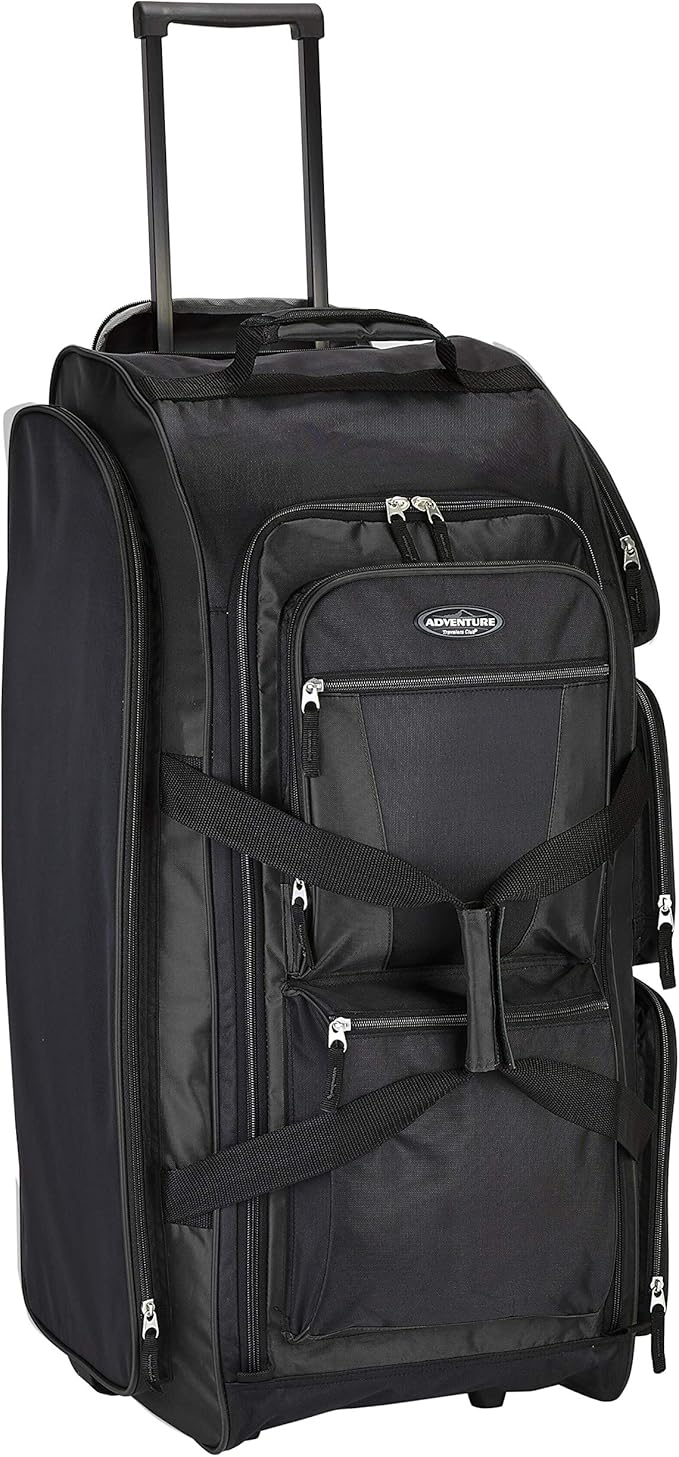 Travelers Club Xpedition 30 Inch Multi-Pocket Upright Rolling Duffel Bag
