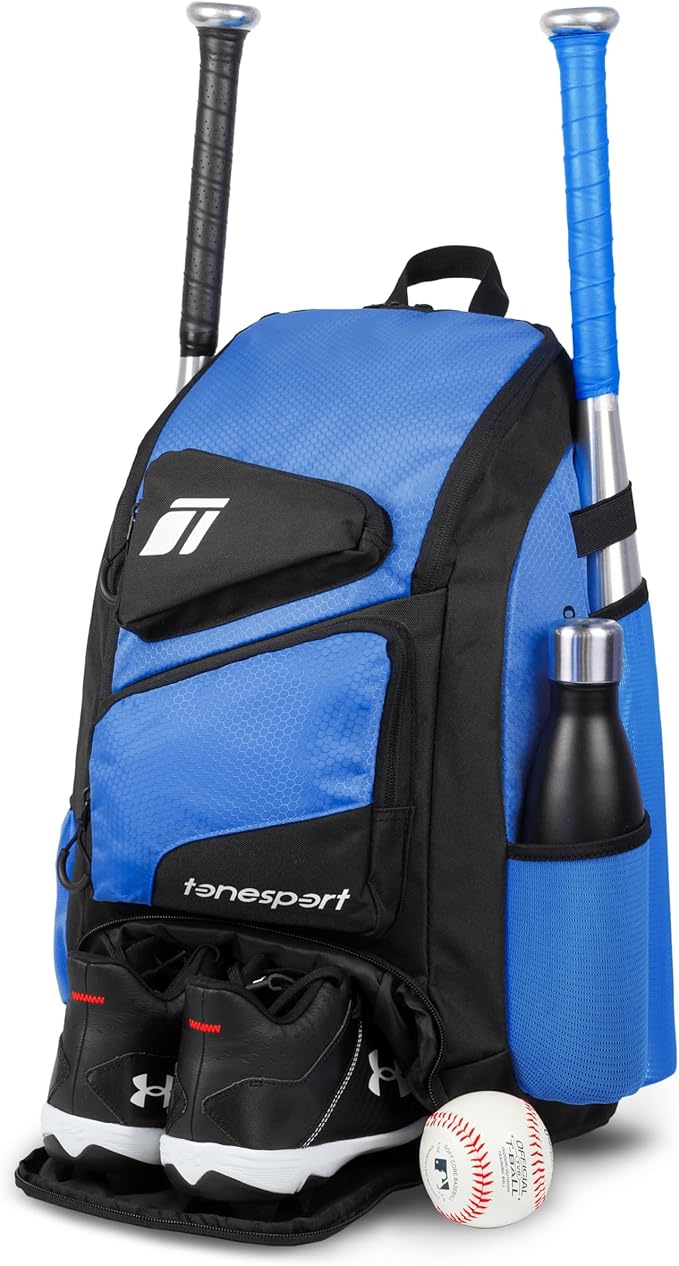 Baseball Bag - Backpack for Baseball, Softball, Tball - Adults & Youth Bat Bag