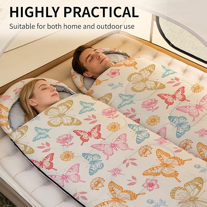 Camping Sleeping Bags, Lightweight Waterproof Sleeping Bag and Compact with Compression Sack for Outdoor