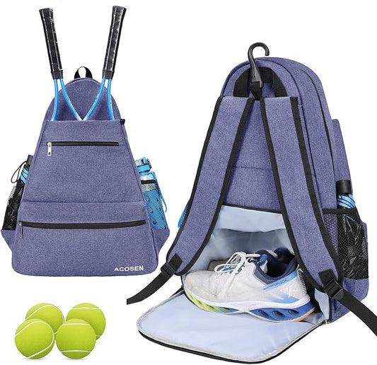ACOSEN Tennis Bag Tennis Backpack - Large Tennis Bags for Women and Men to Hold Tennis Racket,Pickleball Paddles, Badminton Racquet, Squash Racquet,Balls and Other Accessories