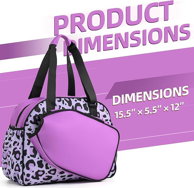 Boulder Bee Pickleball Bags, Premium Pickleball Tote Bag for Girls, Women’s Hand/Shoulder Gym Bag w Water Bottle Holder, with Pickleball Racquet/Paddle Holder
