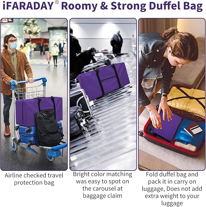 110L Extra Large Duffel Bag 32.5 inch Travel Duffle Bag lightweight Luggage Storage Bag for Outdoor, Camping, Sport-Purple