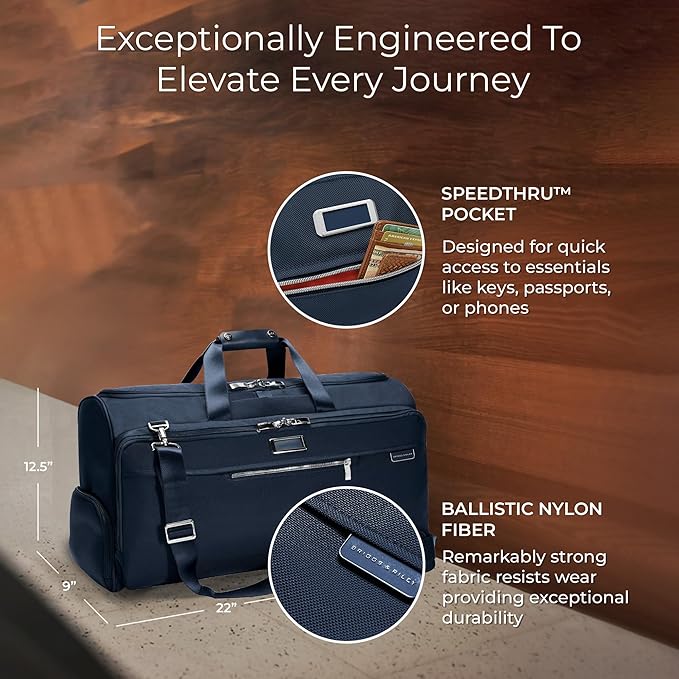 Briggs & Riley Travel Duffel Bag - Weekender & Overnight Luggage for Women & Men, Softside Bag