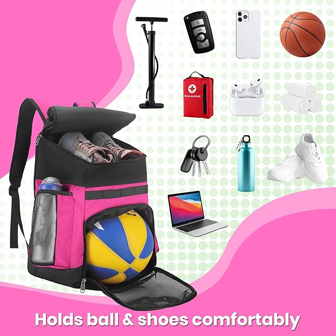 Basketball Backpack Large Sports Bag for Men&Youth,Gym Bag with Separate Ball & Shoes Compartment,Travel Bag for Basketball,Soccer,Volleyball
