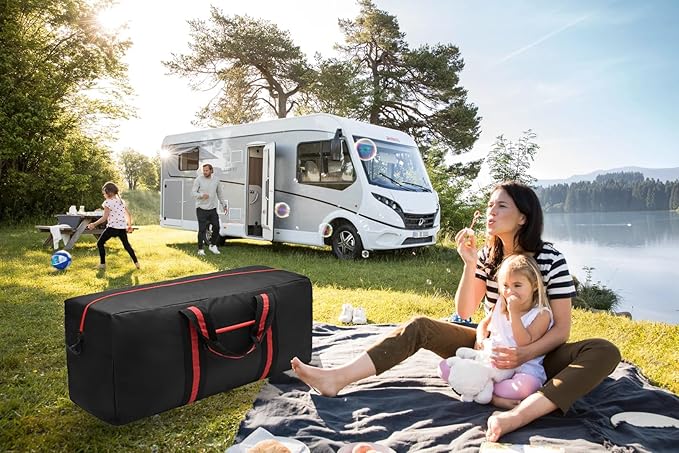 100L Large Duffle Bag for Travel 31.1” Diffle Bag - Overnight Weekender Camping, Storage for Men Women, Red