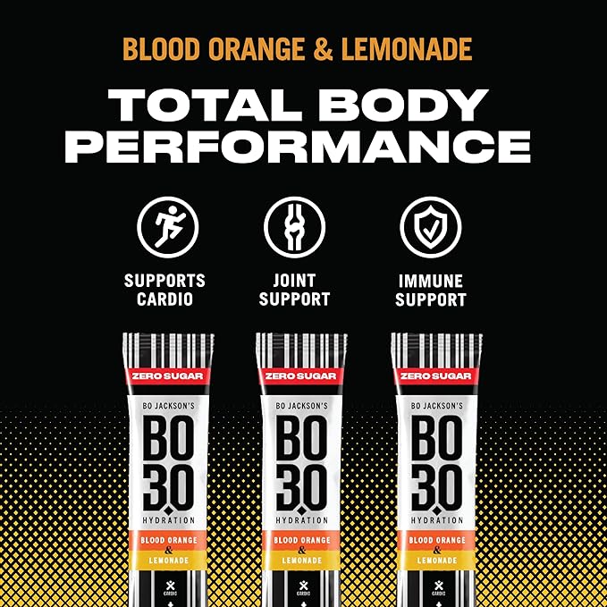 Zero Sugar Electrolyte Powder Packets – Blood Orange & Lemon Flavor | Electrolytes with Sodium, Potassium & Vitamin C for Active Adults | Supports Joints, Cardio, Exercise Recovery