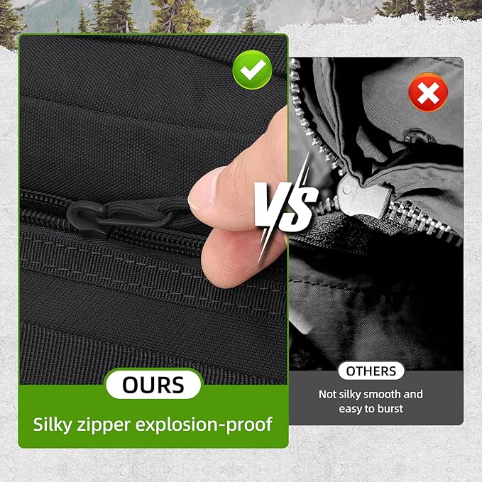 AUMENTAR 35L Military Tactical Backpack for Men, Water Resistant Assault Pack for Women, Black Molle Daypack 3 Day Bug Out Bag Rucksack for Trekking,Camping, Survival, EDC