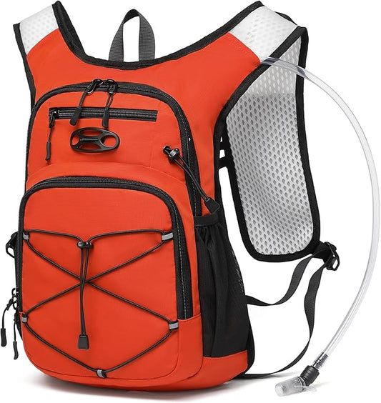 Wotony Lightweight Hydration Backpack with 2LOR 3LWater Bladder for Cycling Hiking Rave - Water Daypack for Men Women