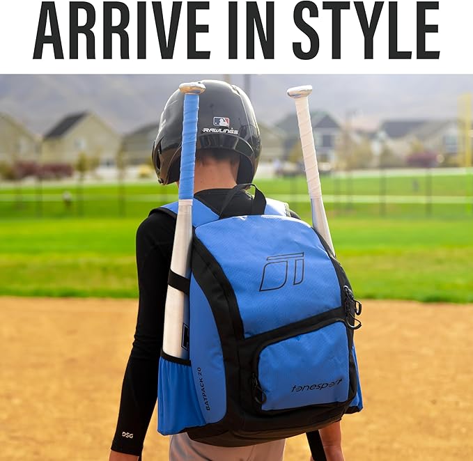 Baseball Bag - Backpack for Baseball, Softball, Tball - Adults & Youth Bat Bag