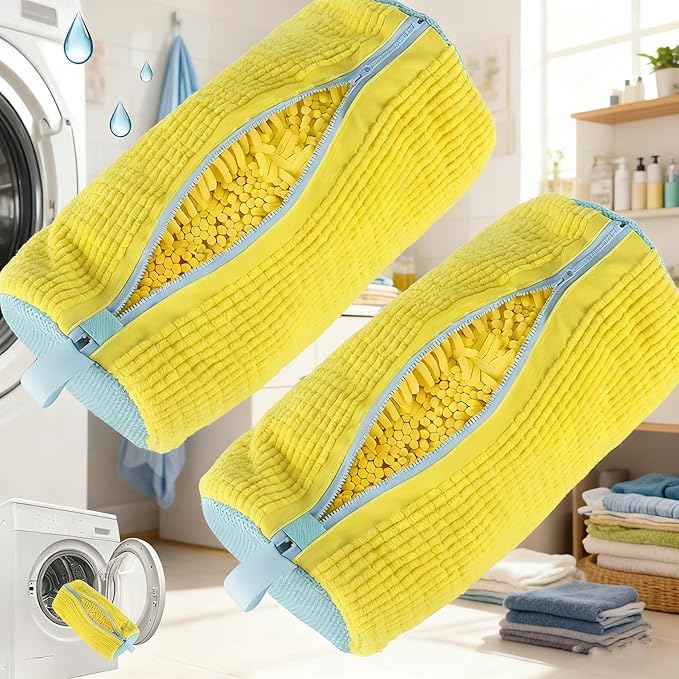 Shoe Washing Machine Bag Laundry Shoe Bag for Washer and Dryer Reusable - 2-Pack Reusable Shoes Cleaning Bags, 360° Deep Clean for Tennis Shoes, Comes with 10 White dust-Proof Storage Bags.