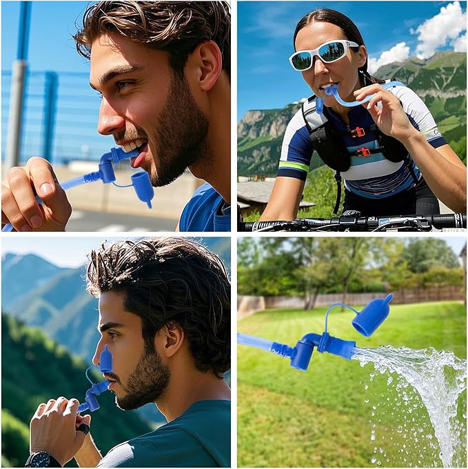 2 Pack Hydration Backpack Pack with 2L Hydration Bladders, TNYSPORT Lightweight Breathable Water Backpack with Multiple Pockets, Reinforced Shoulder Straps for Hiking, Running, Biking