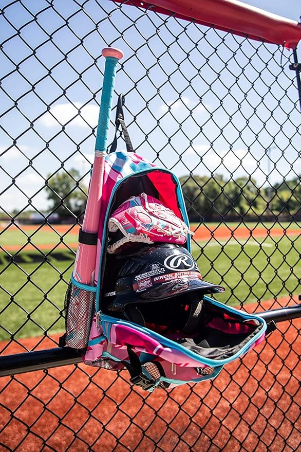 Rawlings | REMIX Backpack Equipment Bag | T-Ball & Youth Baseball/Softball | Pink (Pack of 6)