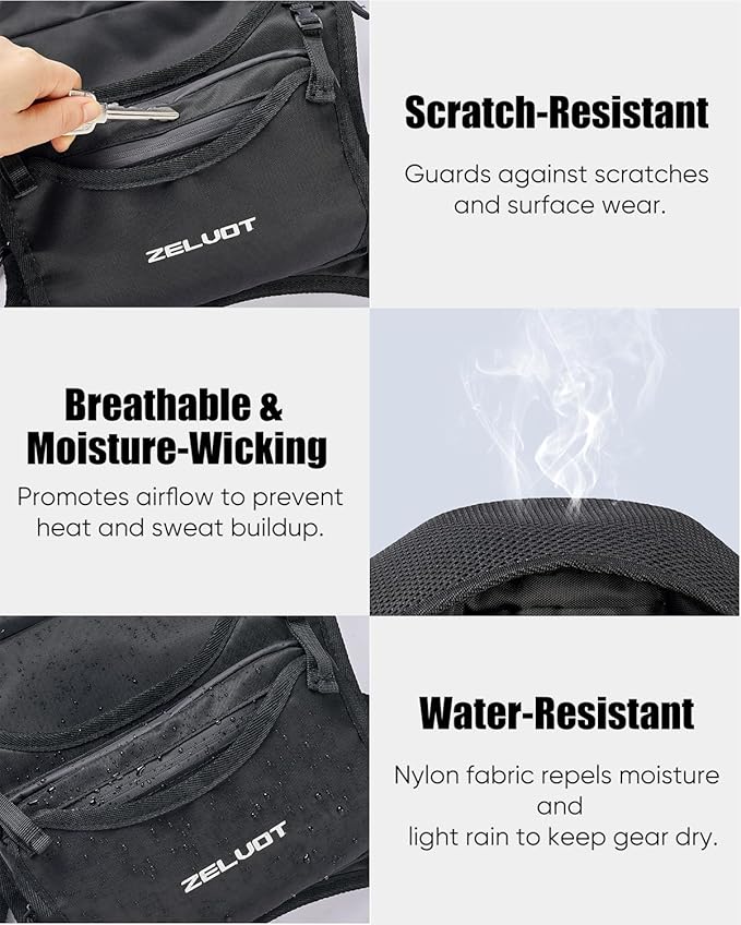 Zelvot Running Vest with 350ml Soft Flask, Lightweight Adjustable Chest Pack with 4 Pockets, Reflective Chest Bag for Women Men for Trail Running, Hiking, Cycling, Marathon