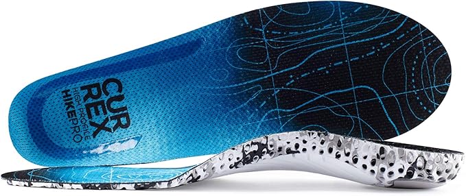 CURREX HikePro Insoles for Hiking Boots & Shoes – Shock Absorbing Inserts to Help Reduce Fatigue and Increase Performance – Anti-Slip Heel Surface for Stability – for Men & Women – High Arch, XL