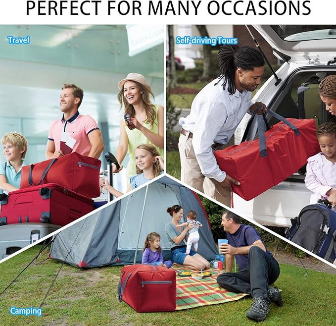 2 Packs Foldable Duffel Bag 30" / 75L Lightweight with Water Rresistant for Travel