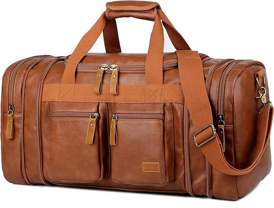 Vegan Leather Travel Duffel Weekender Bag Carry on Overnight Bag Sports Duffel bag For men and Women HB-21