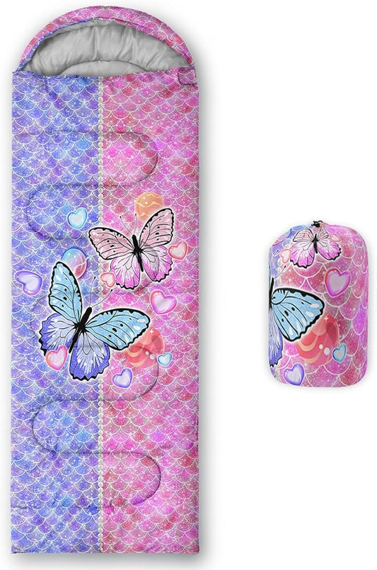 QOOMO Camping Sleeping Bags,3 Season Warm & Cool Weather,Lightweight,Waterproof Sleeping Bags for Adults & Kids,Traveling,and Outdoors,Camping Gear Equipment