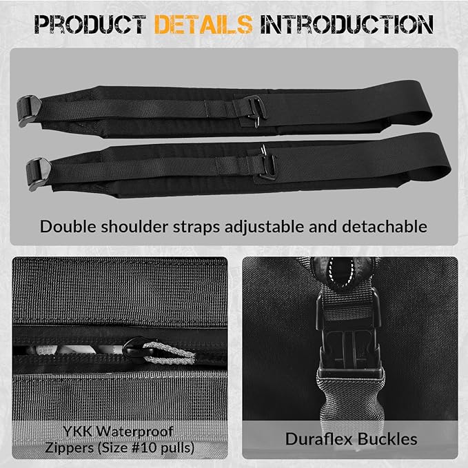 130L Tactical Travel Duffle Bag Large Capacity Waterproof Full-Access Opening Foldable Military Backpack Travel for Outdoor Camping Hunting Weekender Gym Traveling Workout Deployment