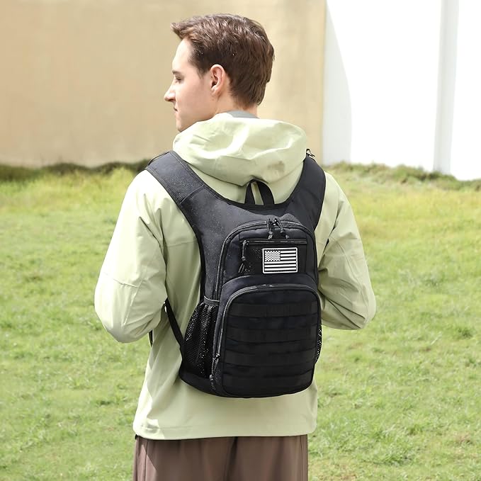 wotony Hydration Backpack with Water Bladder for Hiking Tactical Hydration Pack for Men Women Molle Water Backpack for Hiking