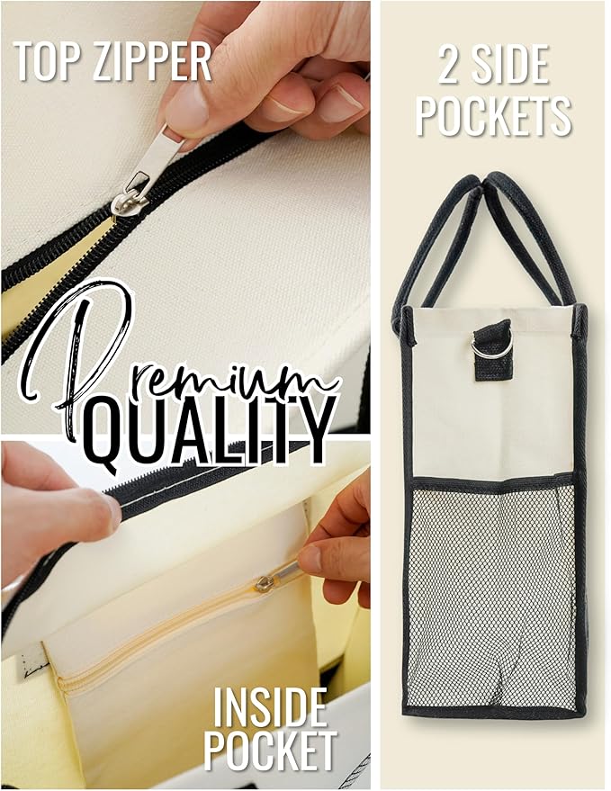 InnoBeta Karate Gifts for Women, Karate Tote Bag with Top Zipper Closure and Shoulder Strap