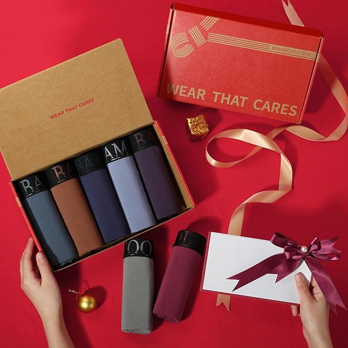 BAMBOO COOL Men's Ultra ComfortSoft Underwear, Moisture Wicking & Breathable No Ride Up Boxer Briefs with Fly, Multipack