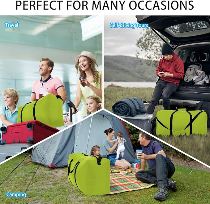 105L Extra Large Duffel Bag, 32.5 inch Travel Duffel Bag lightweight Luggage Bag-Light Green