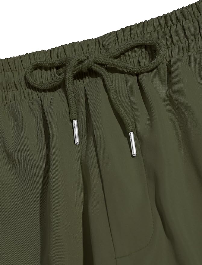 ZAFUL Men's Parachute Pants Casual Baggy Cargo Drawstring Trouser