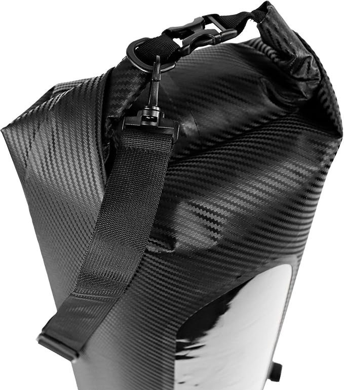 YakAttack 30L Roll-Top Drybag with Air Valve - Black Carbon | Heavy Duty Waterproof Dry Bag for Kayaking, Boating, Camping & Paddleboarding | Large Marine Drybag for Gear Protection & Storage
