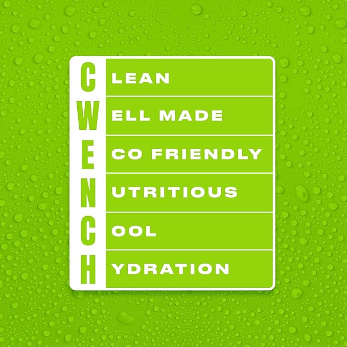 CWENCH HYDRATION Electrolyte Mix, Cherry Lime, 11oz, Healthy Sports Drink Powder for Hydration, Workout, Gym, School, Travel, Zero Sugar, NSF Sport Certified