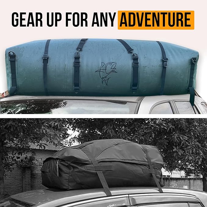 Extra Large Waterproof Duffel Bag - Heavy Duty Fishing Gear Bag - Outdoor Travel, Camping, Kayaking, Gym Bag with Reinforced Straps & Anti-Slip Base (60" L x20 H x25 W)